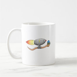Caneca De Café Passeio de Foguete do Minhoca