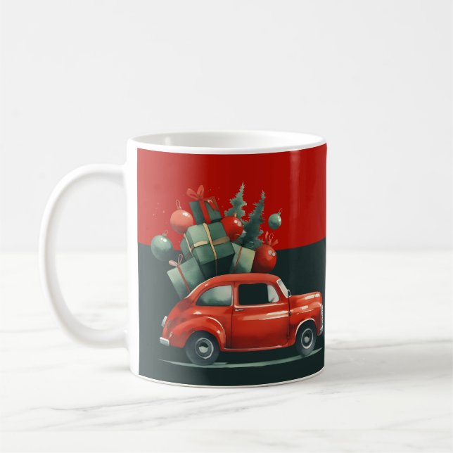 Caneca De Café Passeio de Natal com presentes (Esquerda)