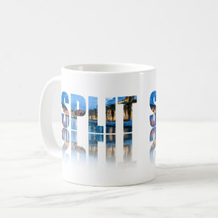 Caneca De Café Passeio de Split texto na Croácia
