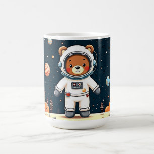 Caneca De Café Passeio pelo Planeta do Astronauta Teddy
