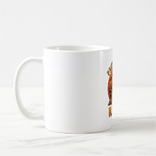 Caneca De Café Passeios de Vassoura Grátis Abóbora Laranja de Hal