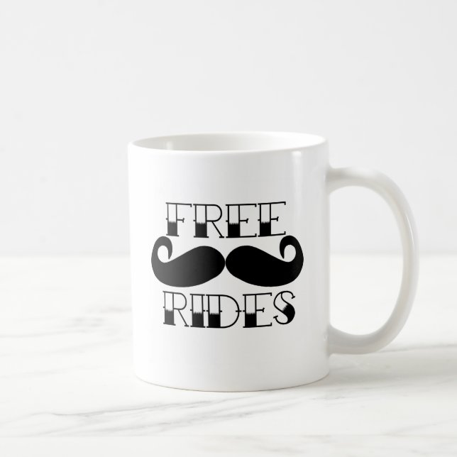 Caneca De Café Passeios livres do bigode (Direita)