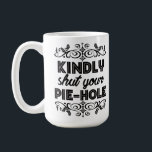 Caneca De Café Passivo Lover Agressivo De Café Silencioso Por Fav<br><div class="desc">Cala gentilmente as canecas do bebedor de café. Silêncio é ouro quando você está tentando apreciar seu café. Canecas engraçadas para acalmar a fofoca e conversar enquanto você tenta desfrutar da sua respiração favorita.</div>