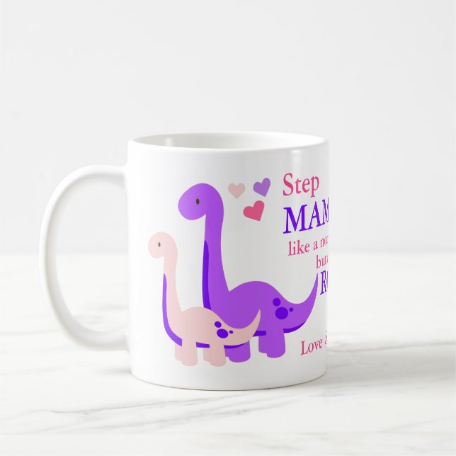 Caneca De Café Passo Mamasauro Dia de as mães Café Mug (Esquerda)