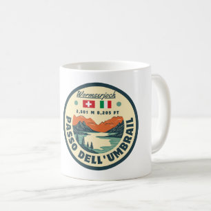 Caneca De Café Passo Umbrail fronteira Itália-Suíça Alpes