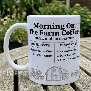Caneca De Café Passos da Cerveja de Café da Fazenda Manhã na Faze