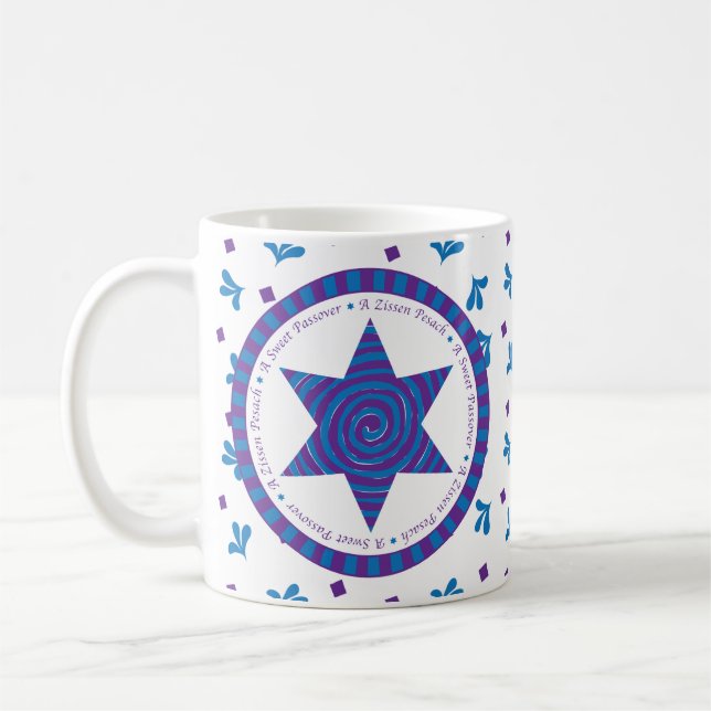Caneca De Café Passover Mug 11 oz. "Uma Doce Passover" (Esquerda)