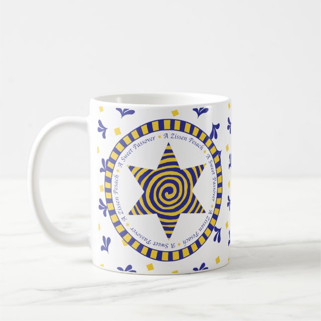 Caneca De Café Passover Mug 11 oz. "Uma Doce Passover" (Esquerda)