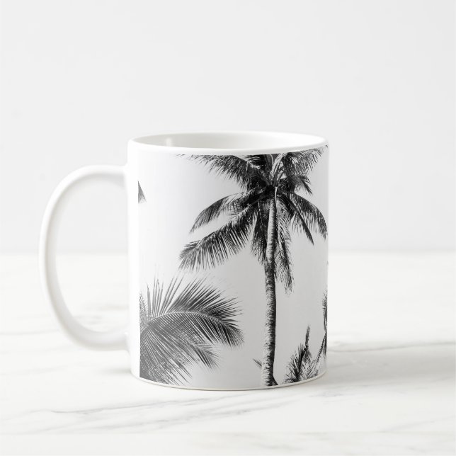 Caneca De Café Pasta branca Pálida de Árvore Palm (Esquerda)