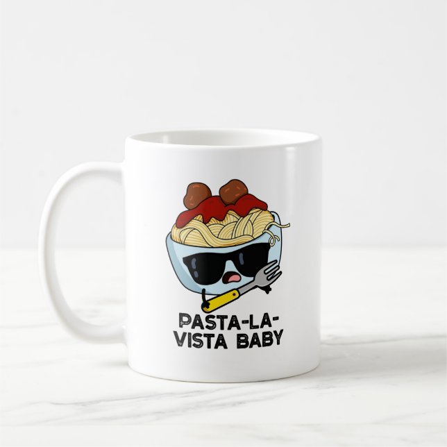 Caneca De Café Pasta-la-vista Baby Engraçado Comida Massacre (Esquerda)