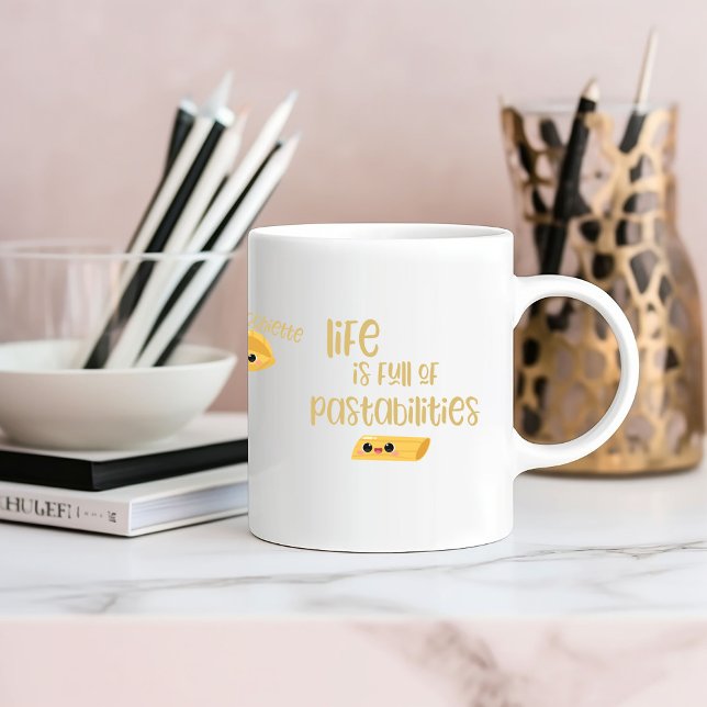 Caneca De Café Pasta Positividade | Engraçado italiano Foodie Mug (Criador carregado)