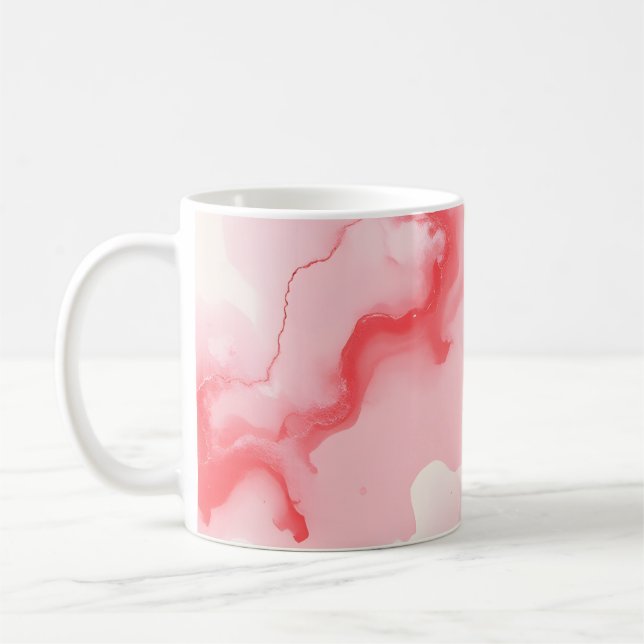 Caneca De Café Pastel Abstrato (Esquerda)