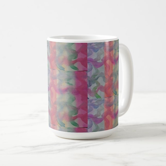 Caneca De Café Pastel Abstrato Art (Frente Esquerda)