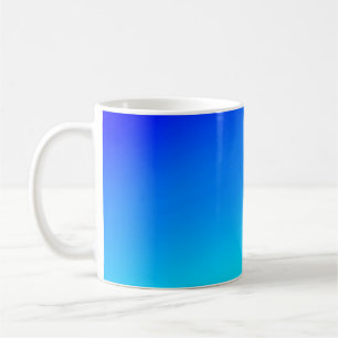 Caneca De Café Pastel abstrato de cor azul-ópera ombre