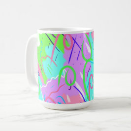 Caneca De Café Pastel Abstrato Pop