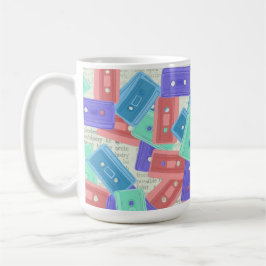 Caneca De Café Pastel Cassette Tapes - Música estética dos anos 9