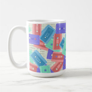 Caneca De Café Pastel Cassette Tapes - Música estética dos anos 9