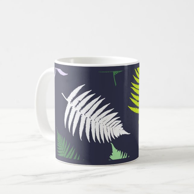 Caneca De Café Pastel Colors Lucky Fern (Frente Esquerda)