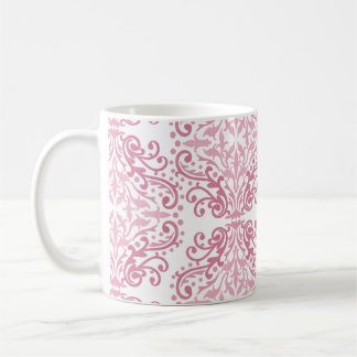 Caneca De Café Pastel - Damask Coffee Mug Rosa
