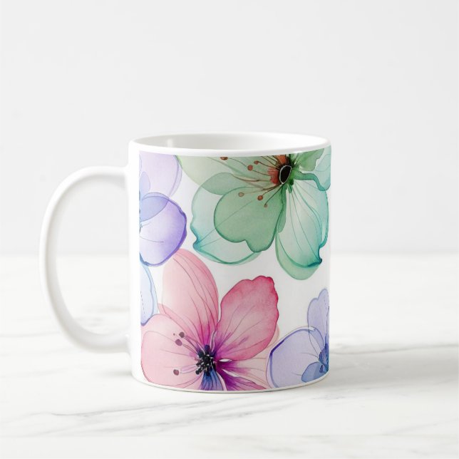 Caneca De Café Pastel de Flor (Esquerda)