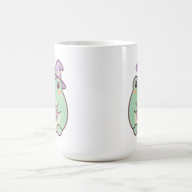 Caneca de Café Pastel do Mago Sapo Gamer Kawaii (Centro)