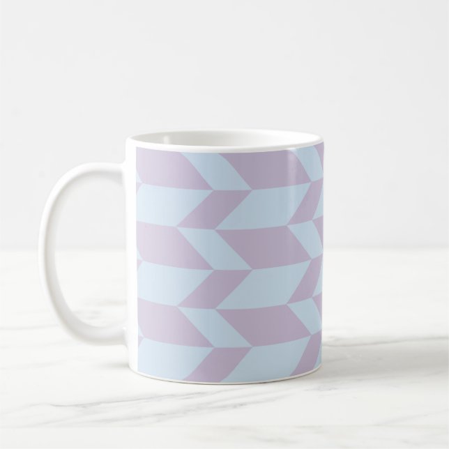 Caneca De Café Pastel em Pó com Stripe Cevon com Seta de Dois Ton (Esquerda)