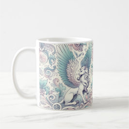 Caneca De Café Pastel Fantasy Griffin