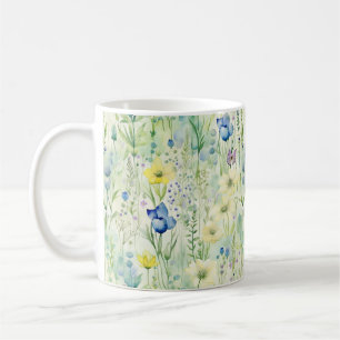 Caneca De Café Pastel Floral de Flor de Flor de Flor de Búcio bon