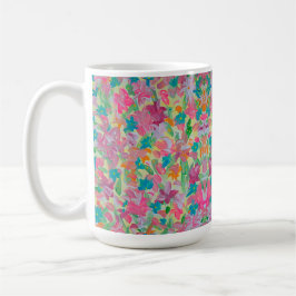 Caneca De Café Pastel Floral Sunny Coffee