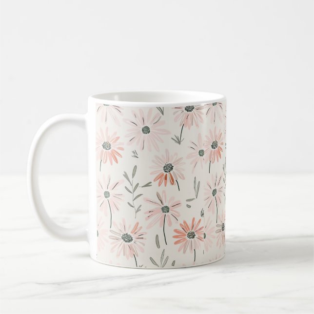 Caneca De Café Pastel Flowers (Esquerda)
