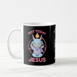 Caneca De Café Pastel Gótico Baby Baphomet Não Hoje Jesus Anime N