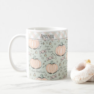 Caneca De Café Pastel Green Little Cutie Pumpkins Kids Mug