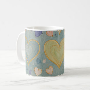 Caneca De Café Pastel Heart Tapeçaria
