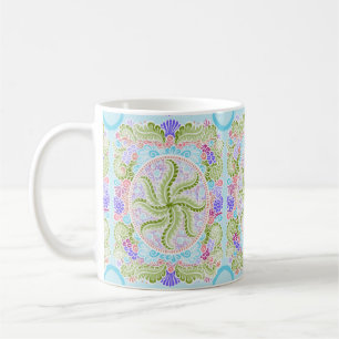 Caneca De Café Pastel Nature Mandala Art