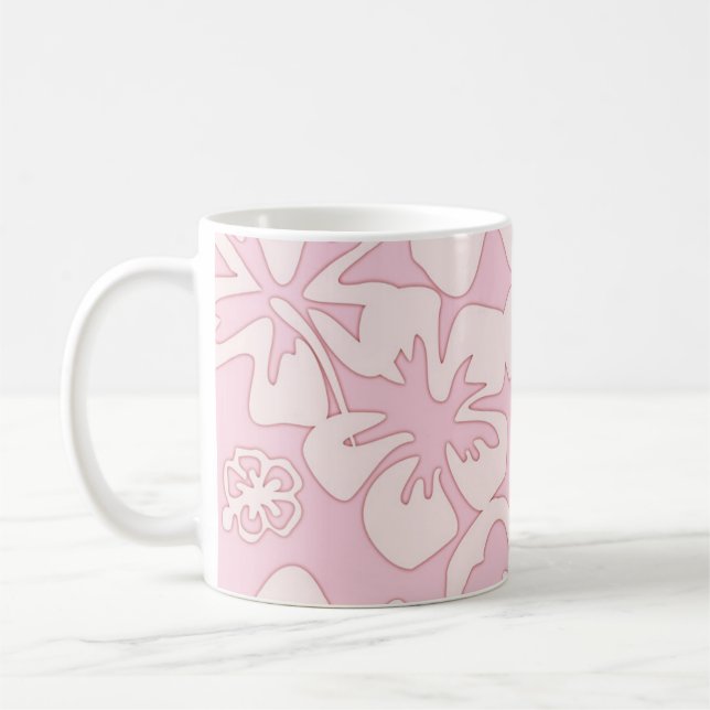 Caneca De Café Pastel Pink Flower Art (Esquerda)