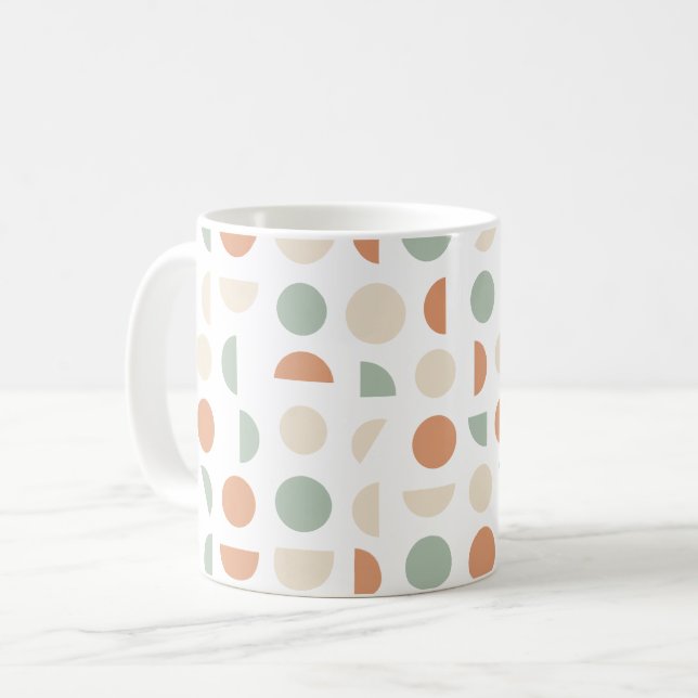 Caneca De Café Pastel Pontilhado  (Frente Esquerda)
