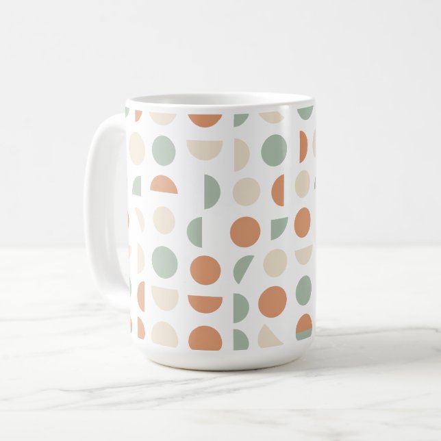 Caneca De Café Pastel Pontilhado  (Frente Esquerda)