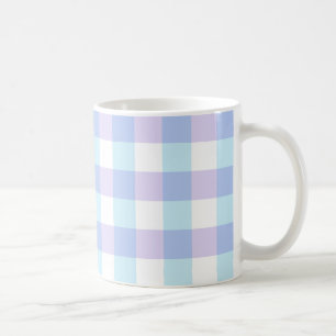 Caneca De Café Pastel Purple Gingham