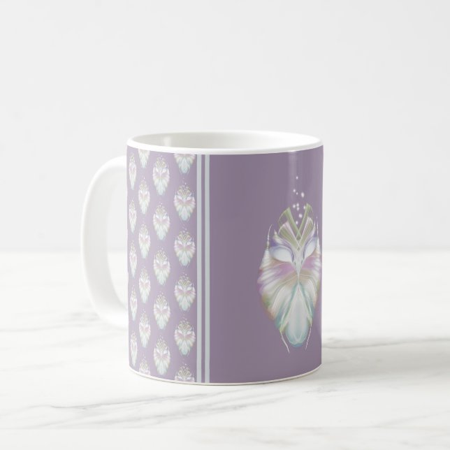Caneca De Café Pastel Purple Oracle Owl (Frente Esquerda)
