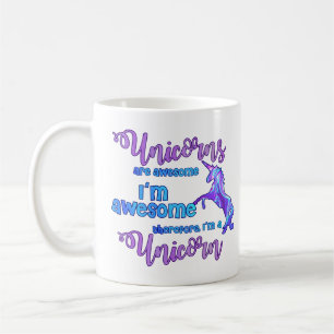 Caneca De Café Pastel Rainbow Sou um Unicórnio