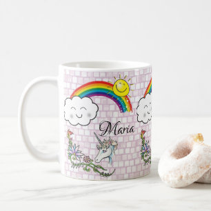 Caneca De Café Pastel Rainbow Unicorn Mug