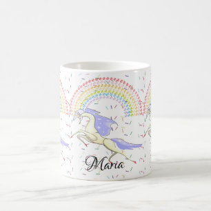 Caneca De Café Pastel Rainbow Unicorn Mug