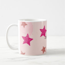 Caneca De Café Pastel Rosa Bonito Estende Padrão de Natal