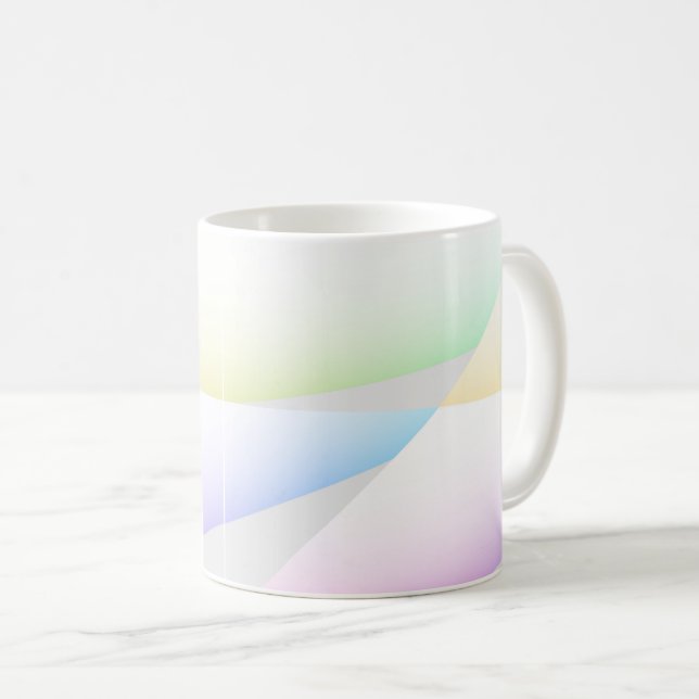 Caneca De Café Pastel Triangles Coffee Mug (Frente Esquerda)