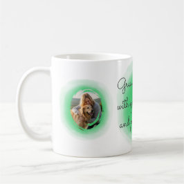 Caneca De Café Pastel Verde Aquarela Golden Retriever Personaliza