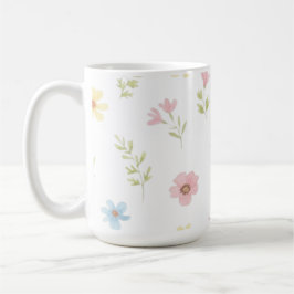 Caneca De Café Pastel Wildflower Meadow Coffee Mug - Floral Water