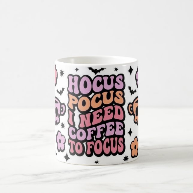 Caneca De Café Pastel Witchy Coffee Pun Mug (Centro)
