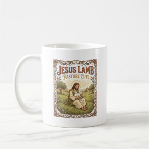 Caneca De Café Pasto de Cordeiro de Jesus Fofo Pasto de Cordeiro 