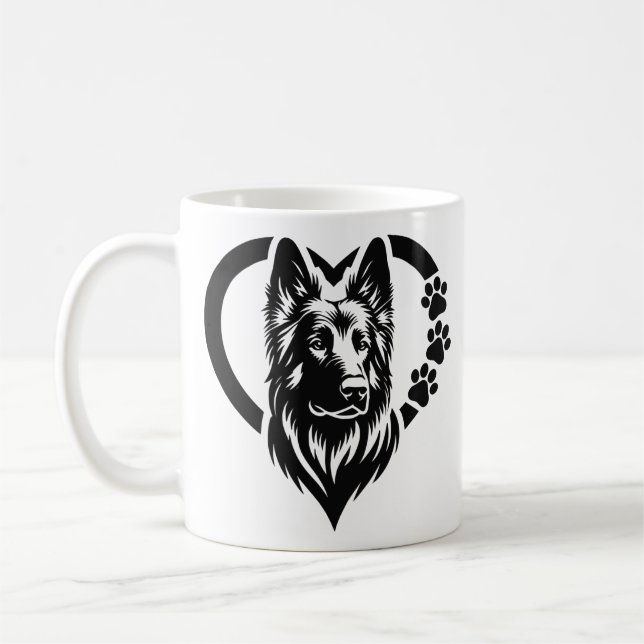 Caneca De Café Pastor Alemão (Esquerda)