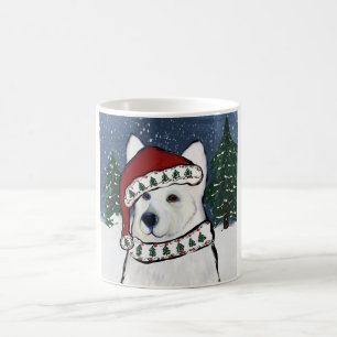 Caneca De Café Pastor Alemão Branco   